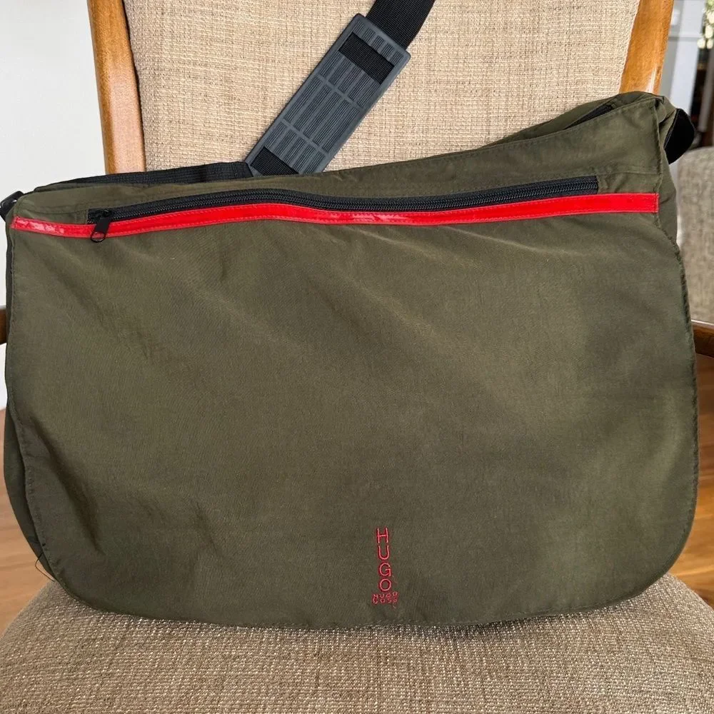 Hugo Boss nylon messenger bag